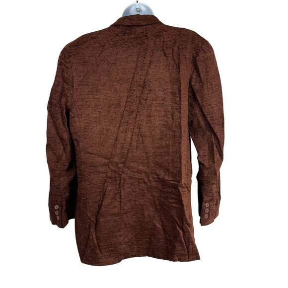 Vintage Chaus Womens Brown Textured Blazer Jacket Size 12 - Picture 2 of 6